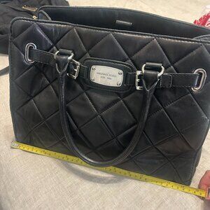 Michael Kors black quilted lambskin leather bag